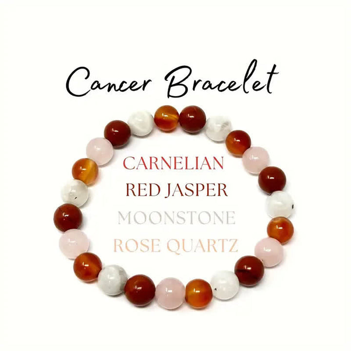 Pulsera de cuentas con signo del zodíaco hecha a mano con piedra natural de Olivenorma, 1 pieza 