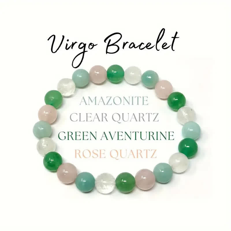 Pulsera de cuentas con signo del zodíaco hecha a mano con piedra natural de Olivenorma, 1 pieza 