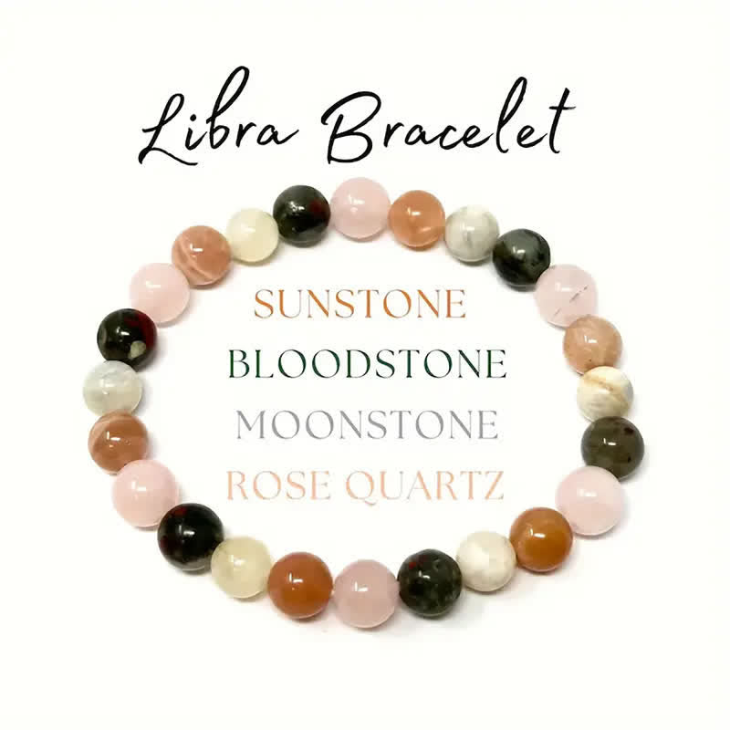 Pulsera de cuentas con signo del zodíaco hecha a mano con piedra natural de Olivenorma, 1 pieza 