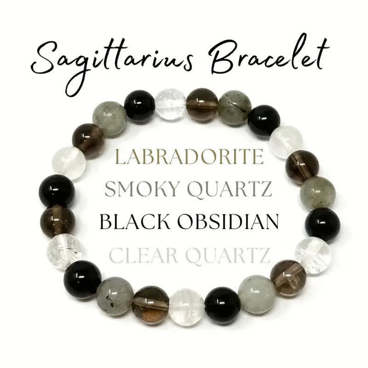 Pulsera de cuentas con signo del zodíaco hecha a mano con piedra natural de Olivenorma, 1 pieza 