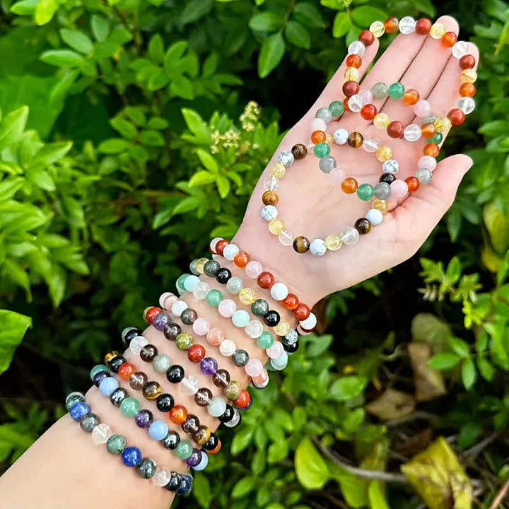 Pulsera de cuentas con signo del zodíaco hecha a mano con piedra natural de Olivenorma, 1 pieza 