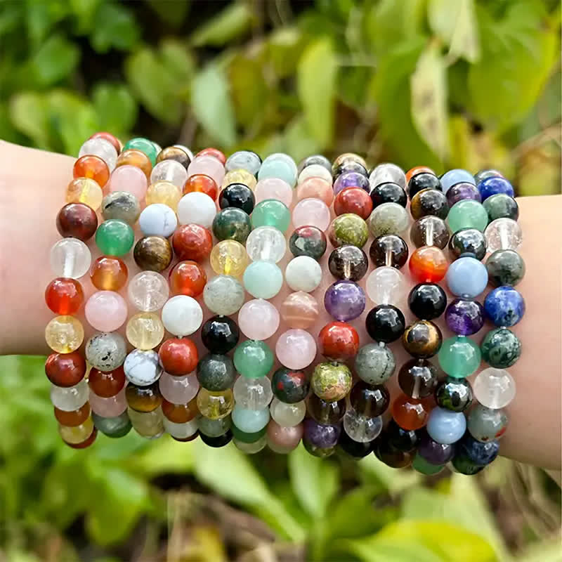 Pulsera de cuentas con signo del zodíaco hecha a mano con piedra natural de Olivenorma, 1 pieza 