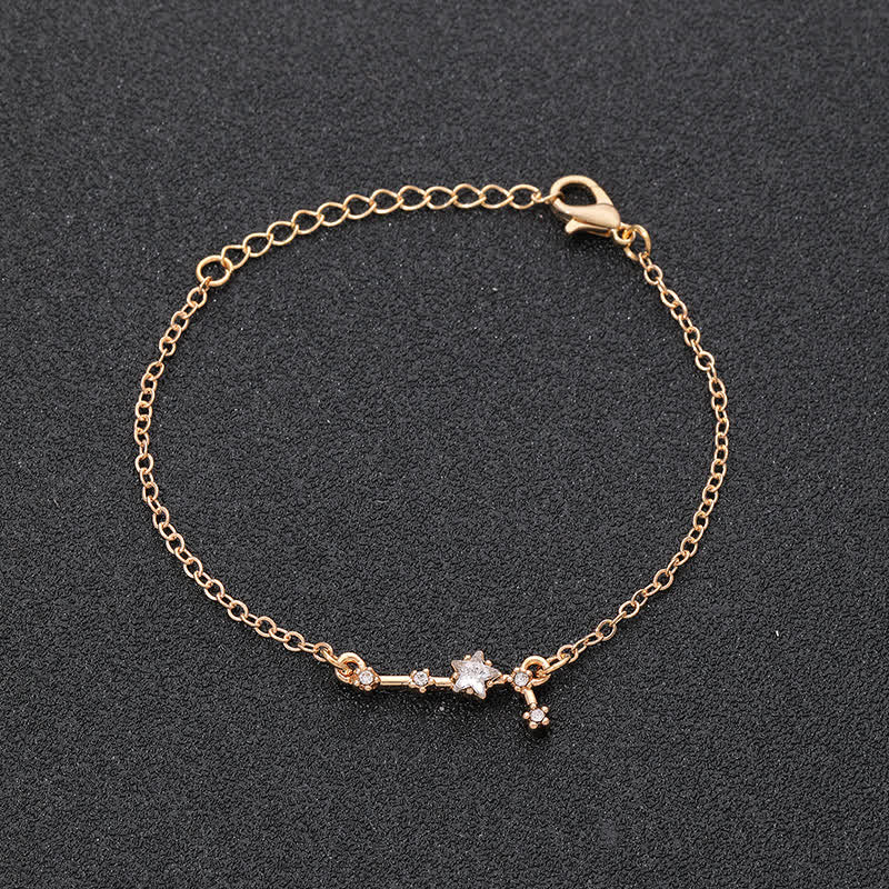 Pulsera de joyería astrológica con doce constelaciones del zodiaco de Olivenorma 