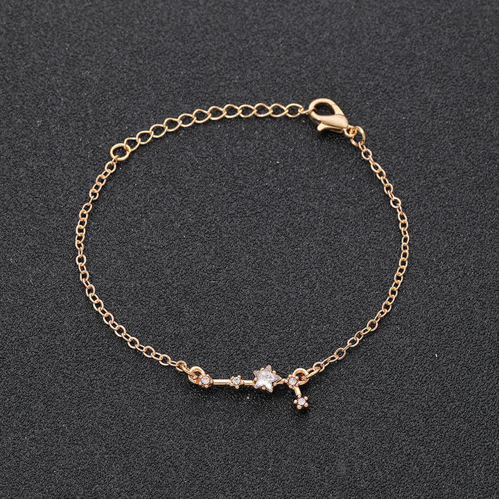 Pulsera de joyería astrológica con doce constelaciones del zodiaco de Olivenorma 