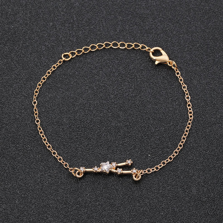 Pulsera de joyería astrológica con doce constelaciones del zodiaco de Olivenorma 