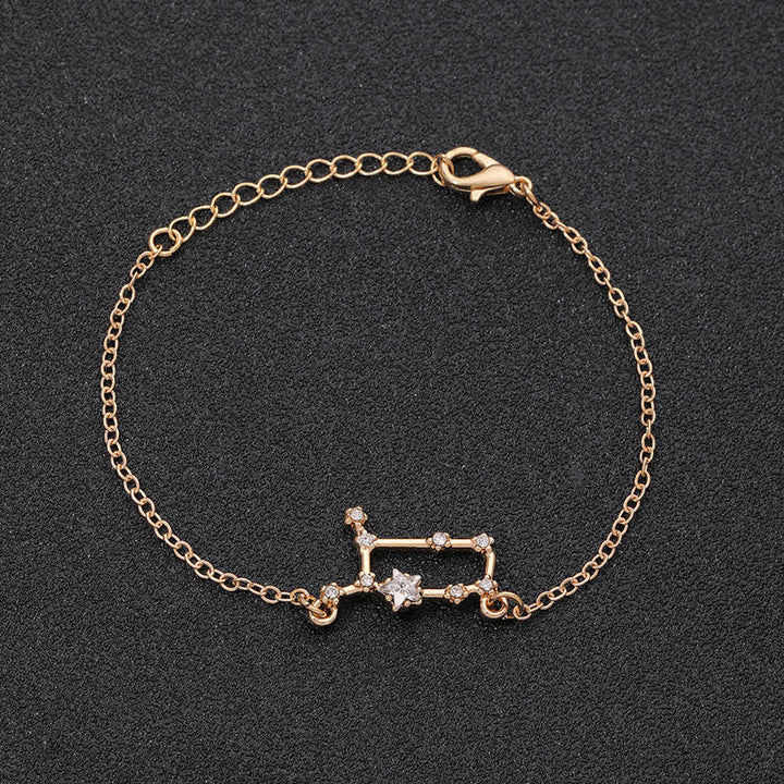 Pulsera de joyería astrológica con doce constelaciones del zodiaco de Olivenorma 