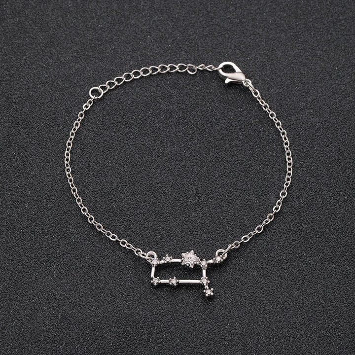 Pulsera de joyería astrológica con doce constelaciones del zodiaco de Olivenorma 