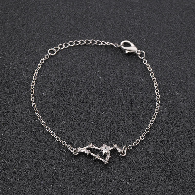 Pulsera de joyería astrológica con doce constelaciones del zodiaco de Olivenorma 