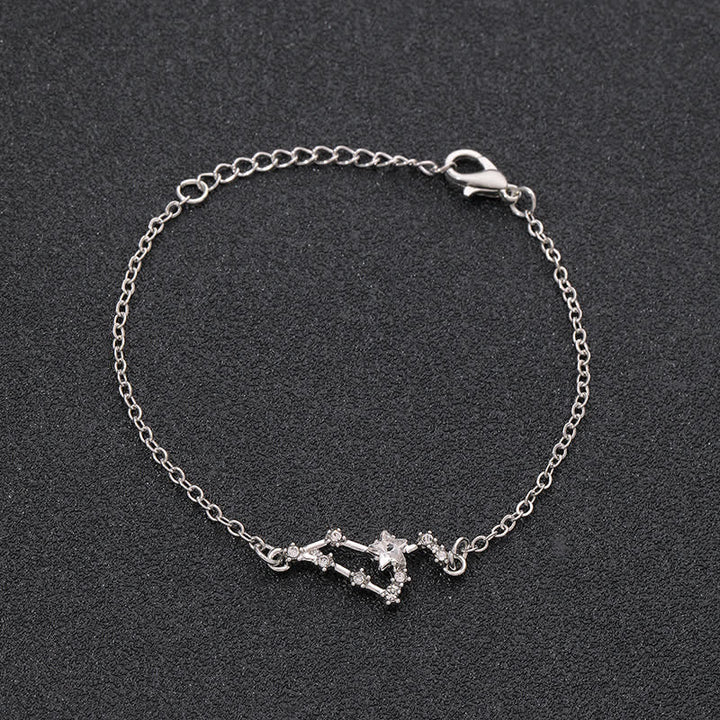 Pulsera de joyería astrológica con doce constelaciones del zodiaco de Olivenorma 