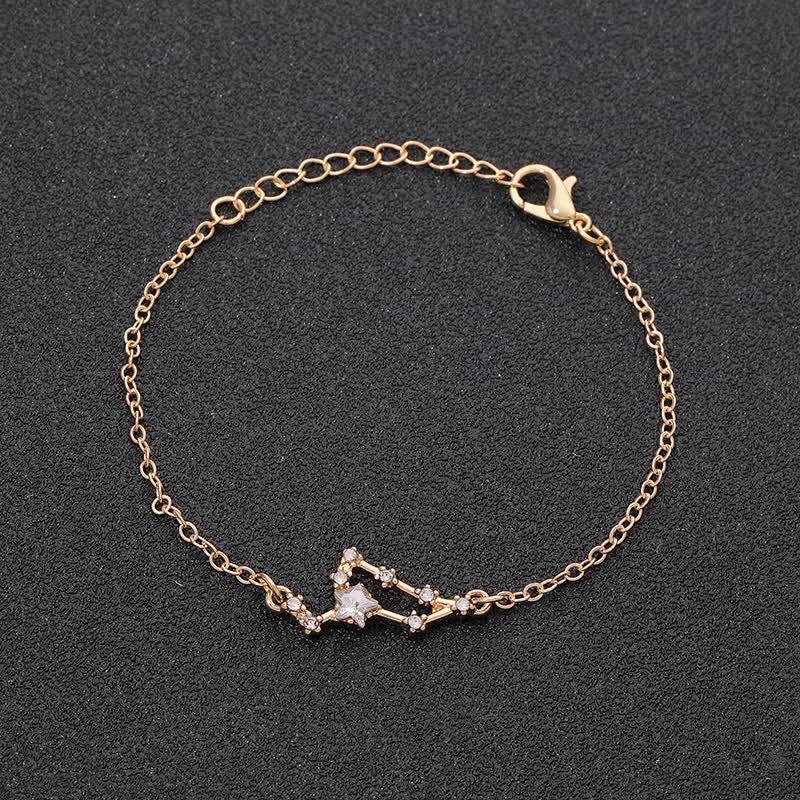 Pulsera de joyería astrológica con doce constelaciones del zodiaco de Olivenorma 