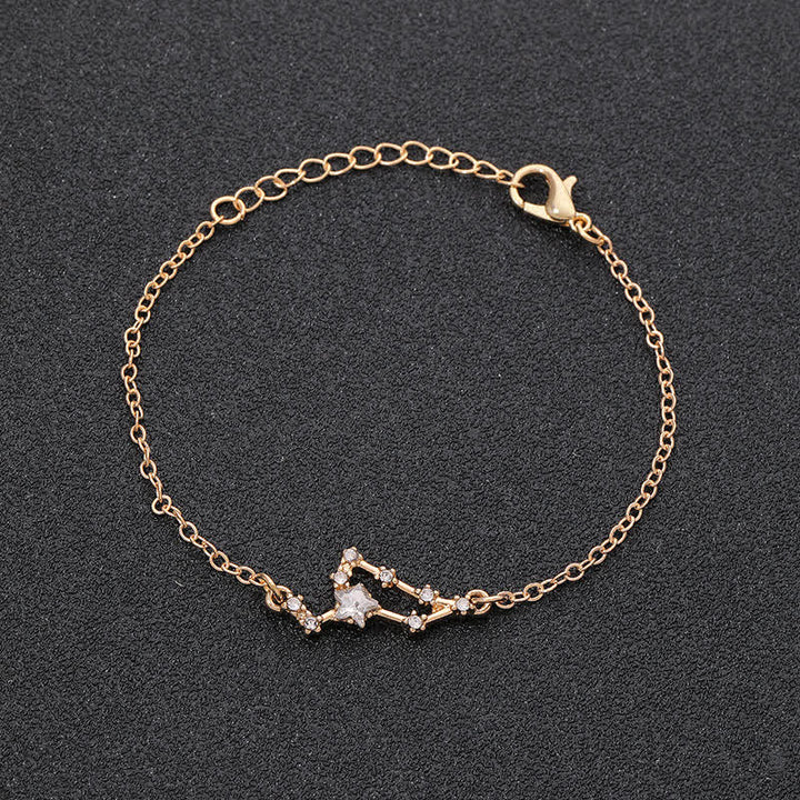 Pulsera de joyería astrológica con doce constelaciones del zodiaco de Olivenorma 