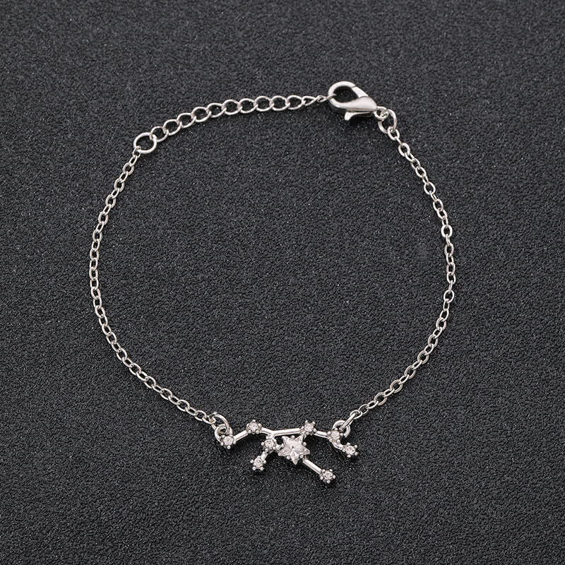 Pulsera de joyería astrológica con doce constelaciones del zodiaco de Olivenorma 