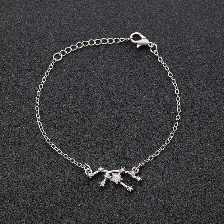 Pulsera de joyería astrológica con doce constelaciones del zodiaco de Olivenorma 