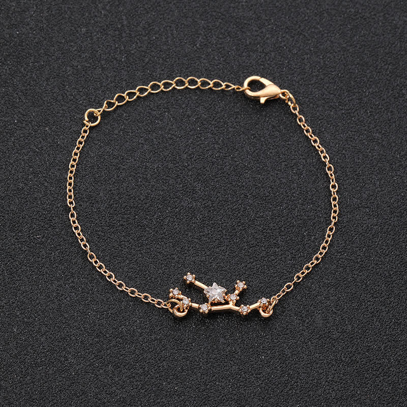 Pulsera de joyería astrológica con doce constelaciones del zodiaco de Olivenorma 