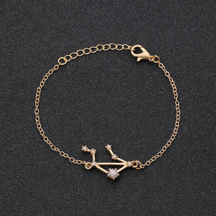 Pulsera de joyería astrológica con doce constelaciones del zodiaco de Olivenorma 
