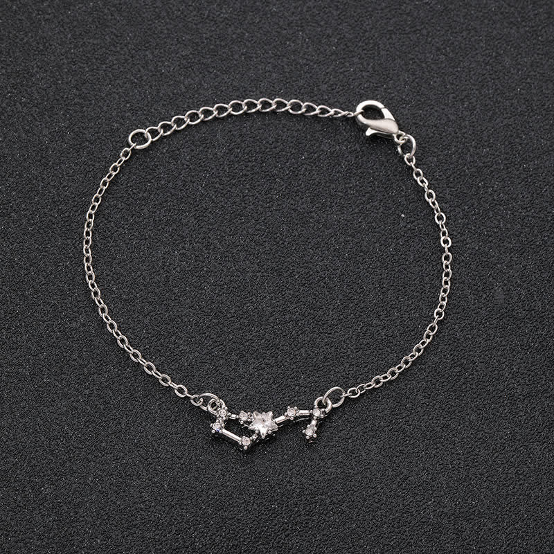 Pulsera de joyería astrológica con doce constelaciones del zodiaco de Olivenorma 