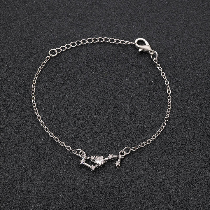 Pulsera de joyería astrológica con doce constelaciones del zodiaco de Olivenorma 