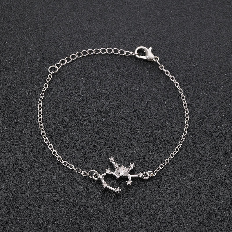 Pulsera de joyería astrológica con doce constelaciones del zodiaco de Olivenorma 