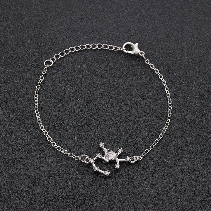Pulsera de joyería astrológica con doce constelaciones del zodiaco de Olivenorma 