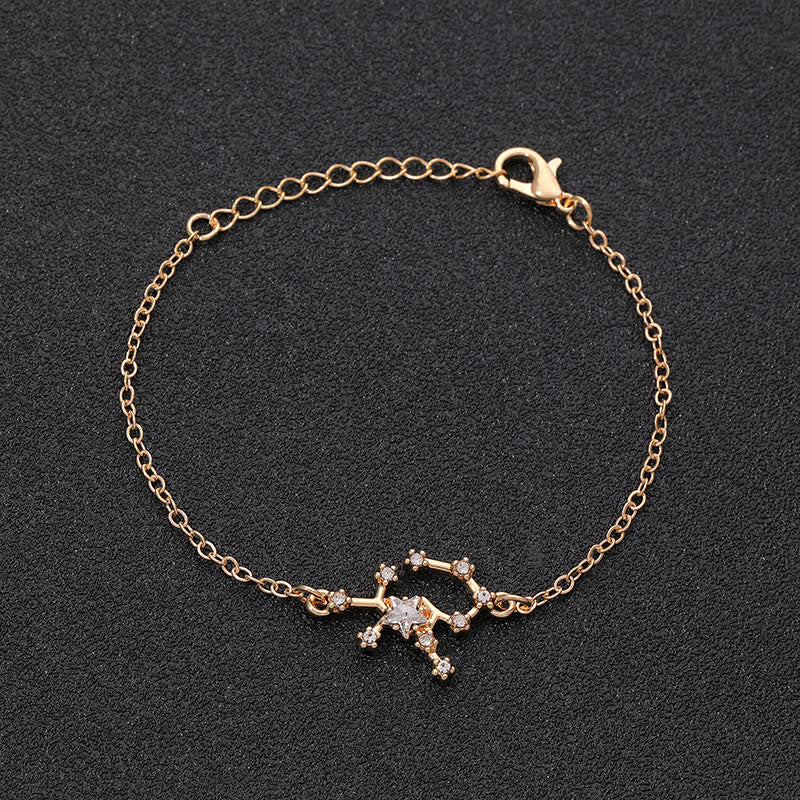 Pulsera de joyería astrológica con doce constelaciones del zodiaco de Olivenorma 