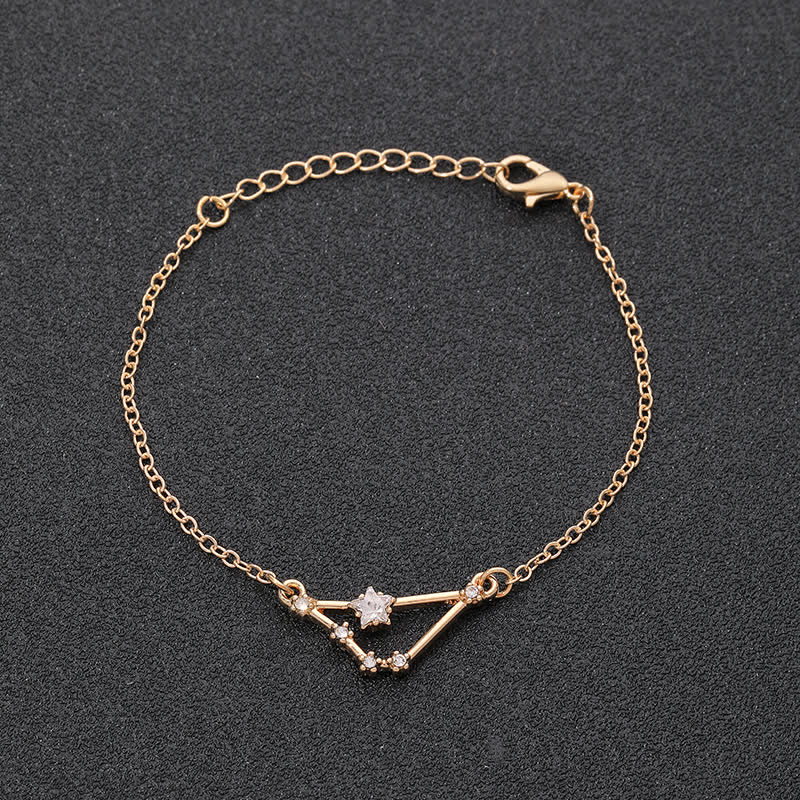 Pulsera de joyería astrológica con doce constelaciones del zodiaco de Olivenorma 