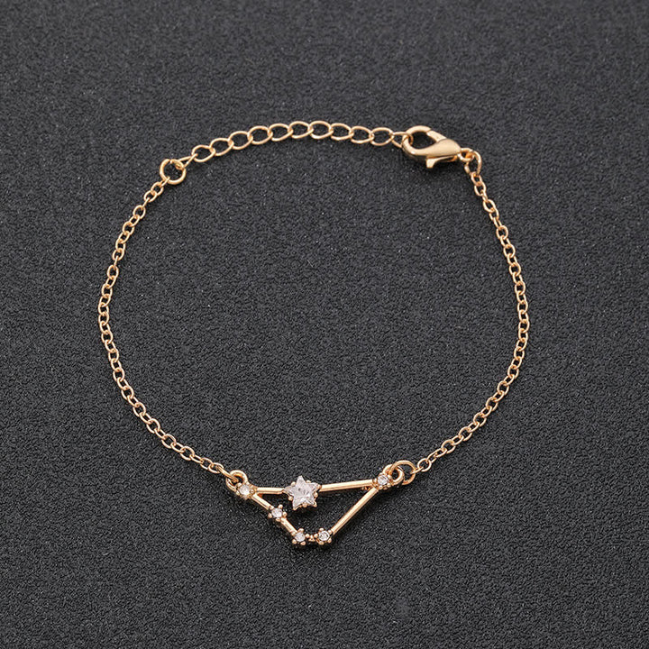 Pulsera de joyería astrológica con doce constelaciones del zodiaco de Olivenorma 