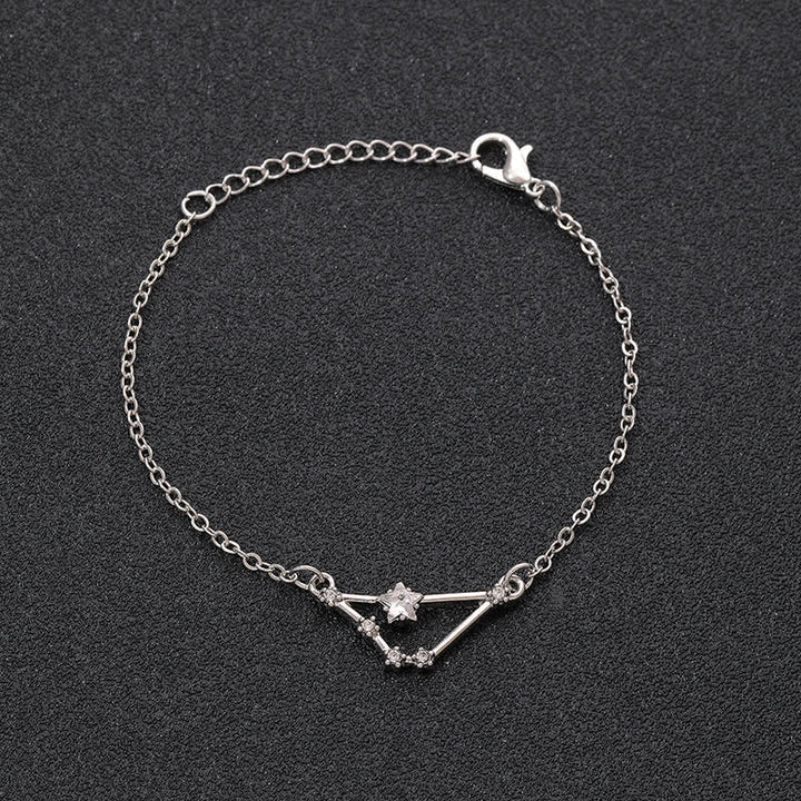 Pulsera de joyería astrológica con doce constelaciones del zodiaco de Olivenorma 