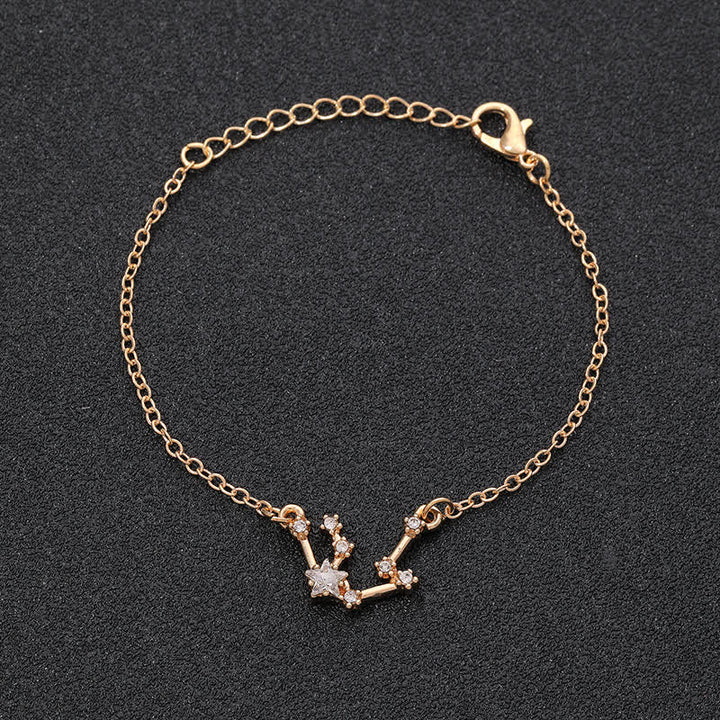 Pulsera de joyería astrológica con doce constelaciones del zodiaco de Olivenorma 