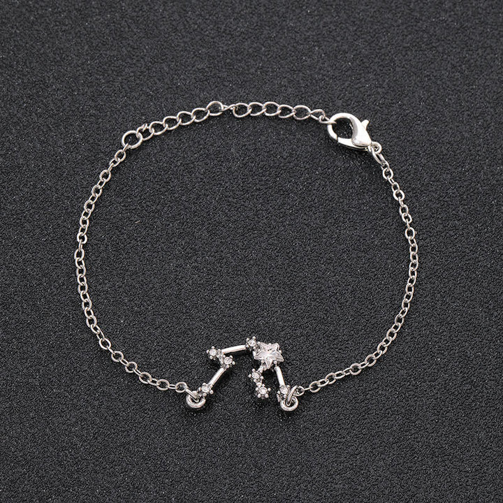 Pulsera de joyería astrológica con doce constelaciones del zodiaco de Olivenorma 