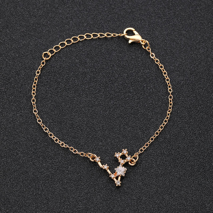 Pulsera de joyería astrológica con doce constelaciones del zodiaco de Olivenorma 