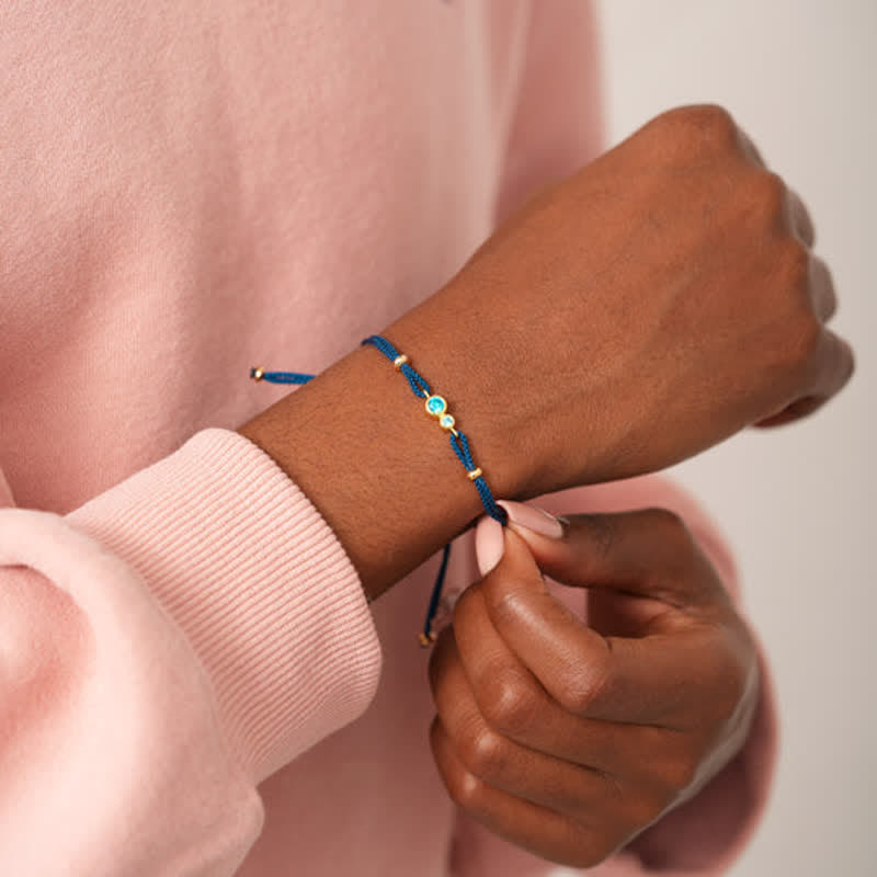 Pulsera personalizada con bisel de 2 a 7 piedras natales de Olivenorma 
