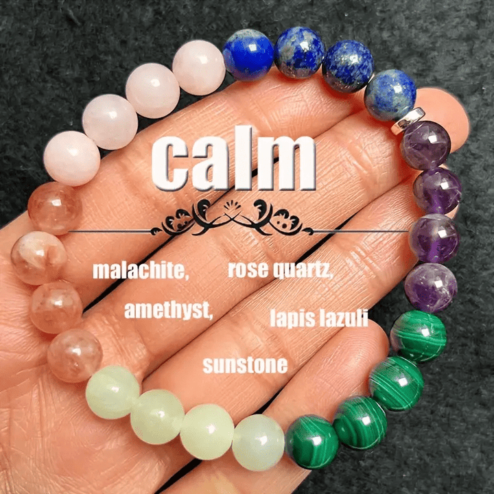 Pulsera de cuentas de piedra natural "Calm" de Olivenorma 