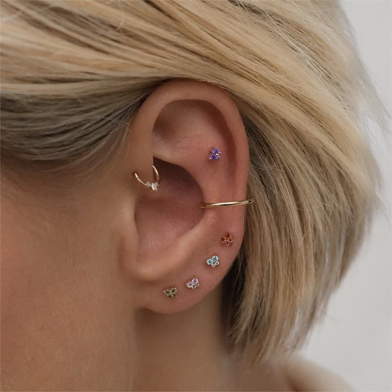 Pendientes con forma de mariposa y piedra natal de Olivenorma12 