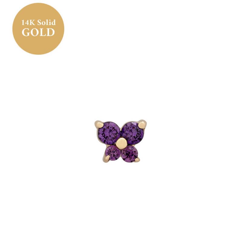 Pendientes con forma de mariposa y piedra natal de Olivenorma12 