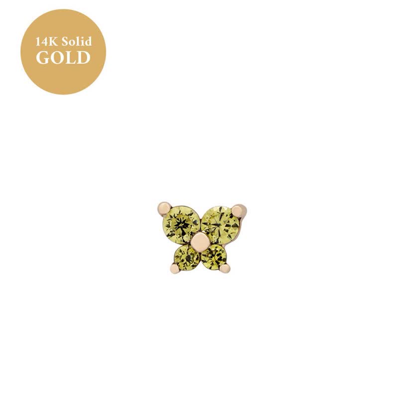 Pendientes con forma de mariposa y piedra natal de Olivenorma12 