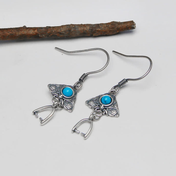 Pendientes colgantes de mariposa de estilo étnico en plata 925 de Olivenorma