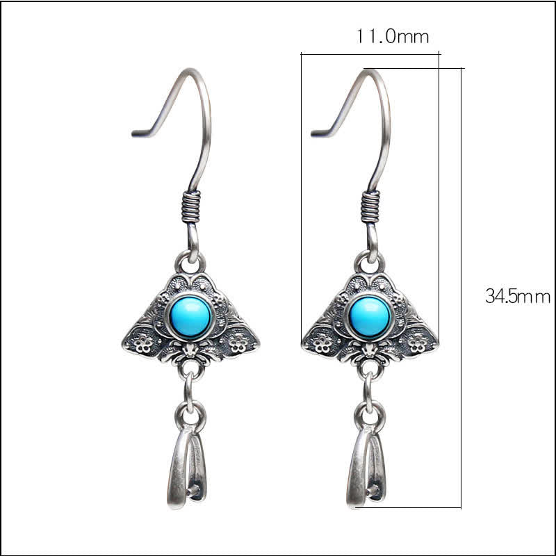 Pendientes colgantes de mariposa de estilo étnico en plata 925 de Olivenorma