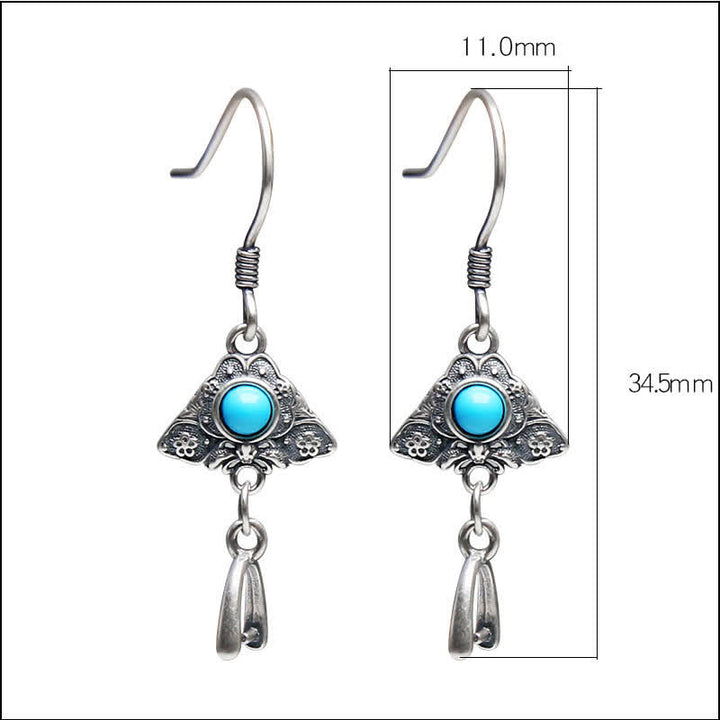 Pendientes colgantes de mariposa de estilo étnico en plata 925 de Olivenorma