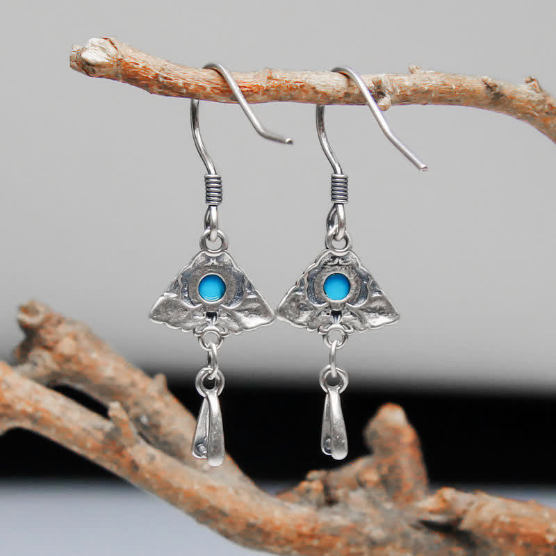 Pendientes colgantes de mariposa de estilo étnico en plata 925 de Olivenorma