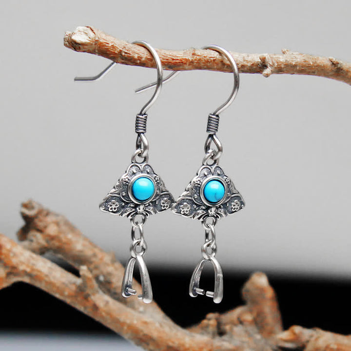 Pendientes colgantes de mariposa de estilo étnico en plata 925 de Olivenorma