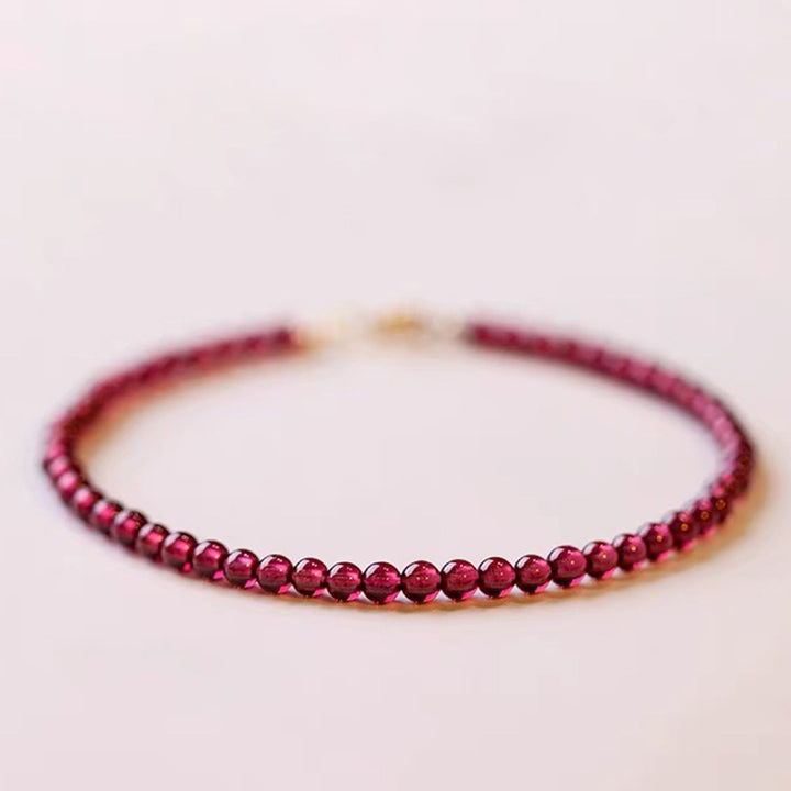 Amor eterno - Pulsera de piedras preciosas de granate
