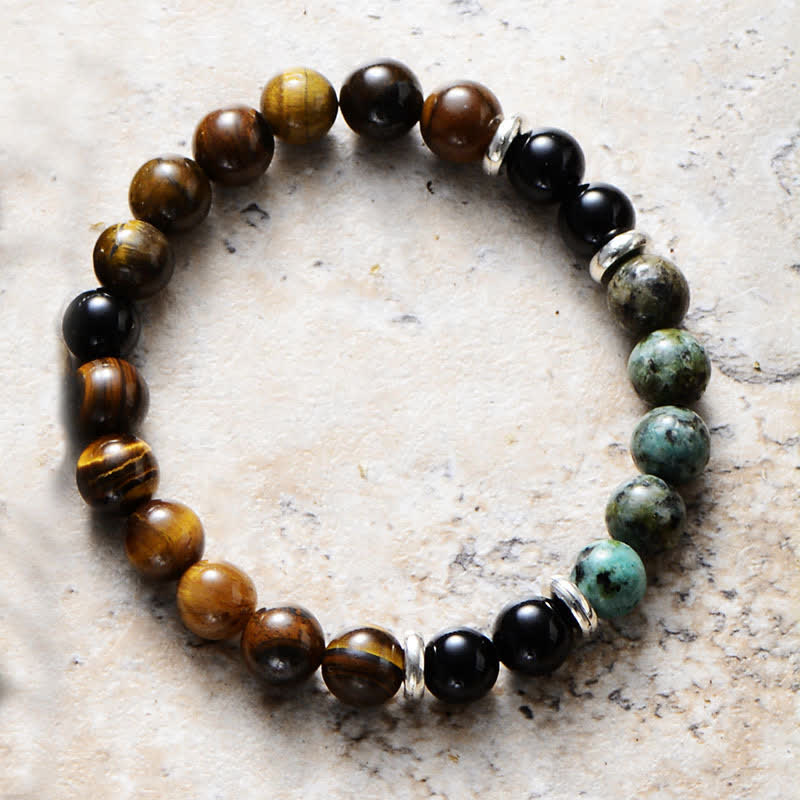 Pulsera y collar con mala de 108 cuentas de cristal de Olivenorma 