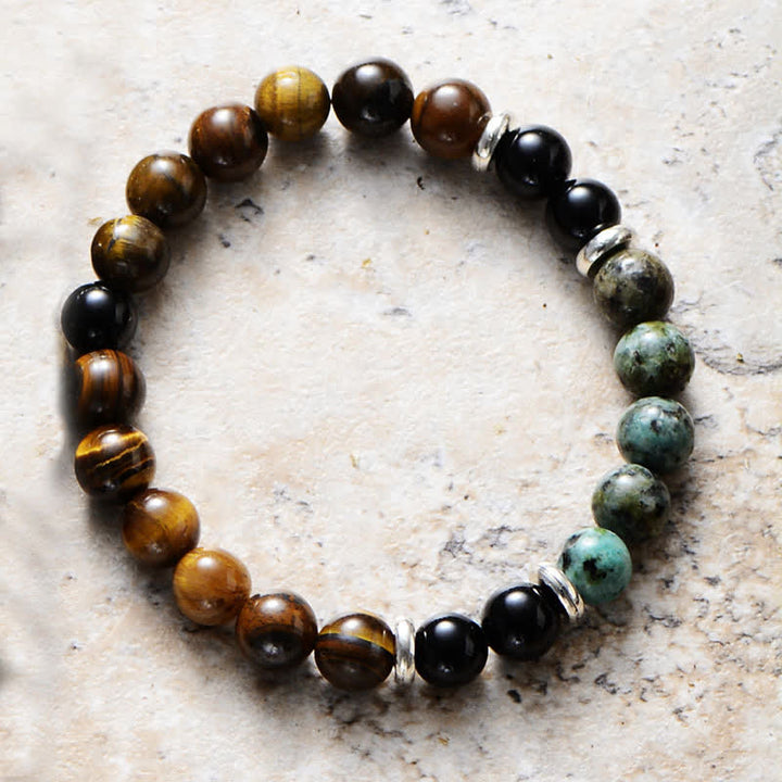 Pulsera y collar con mala de 108 cuentas de cristal de Olivenorma 