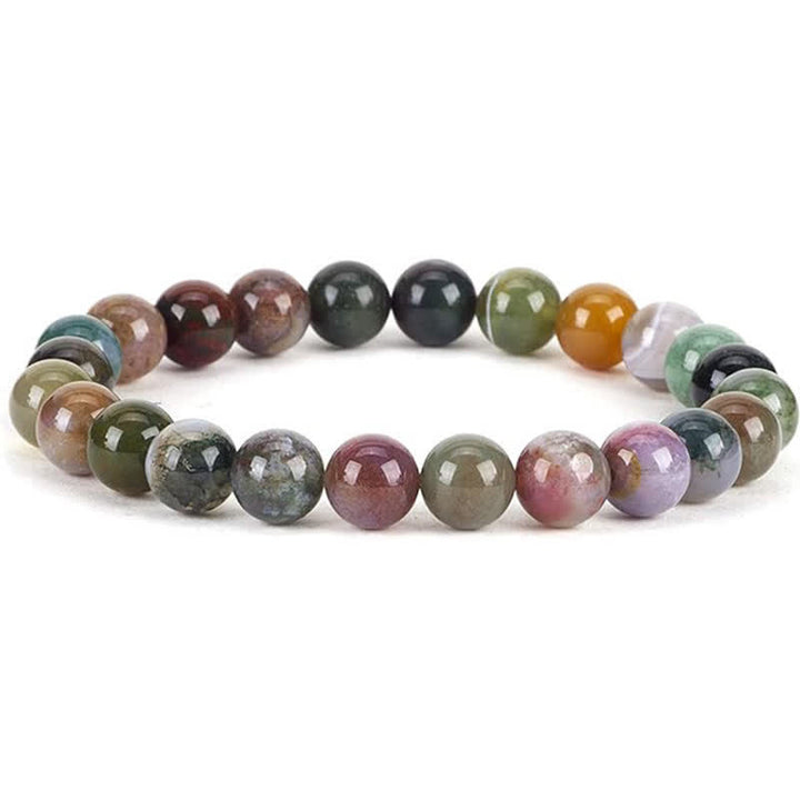 Pulsera de cuentas de piedra natural de 8 mm de Olivenorma para mujer y hombre
