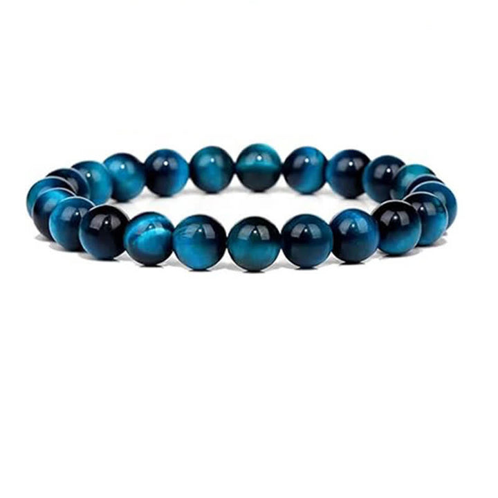 Pulsera de cuentas de piedra natural de 8 mm de Olivenorma para mujer y hombre