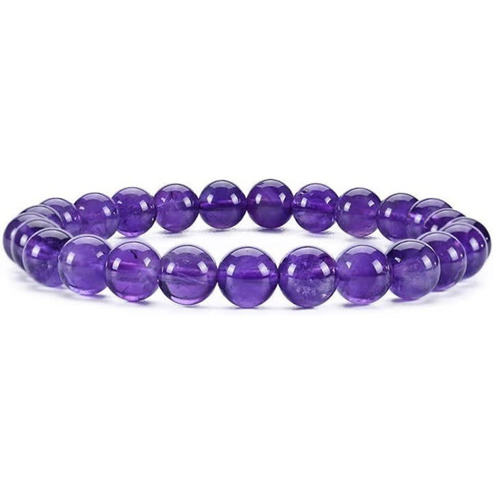 Pulsera de cuentas de piedra natural de 8 mm de Olivenorma para mujer y hombre