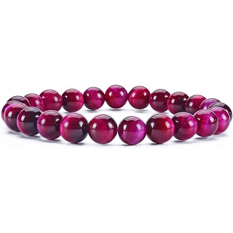 Pulsera de cuentas de piedra natural de 8 mm de Olivenorma para mujer y hombre