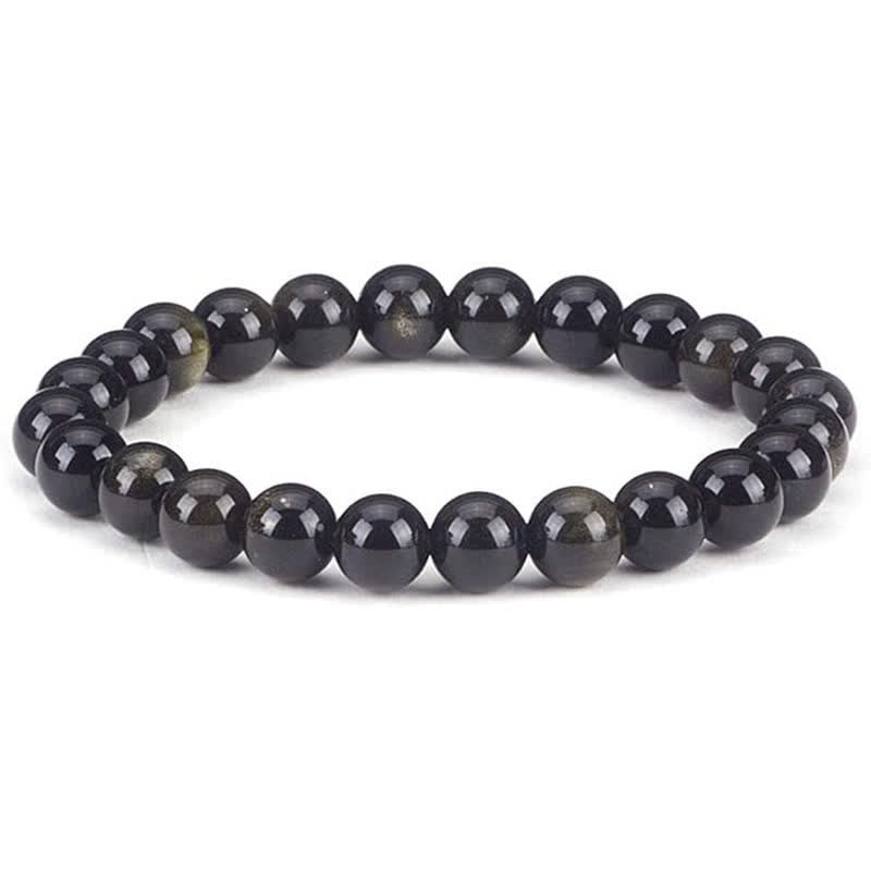 Pulsera de cuentas de piedra natural de 8 mm de Olivenorma para mujer y hombre