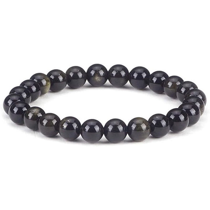 Pulsera de cuentas de piedra natural de 8 mm de Olivenorma para mujer y hombre