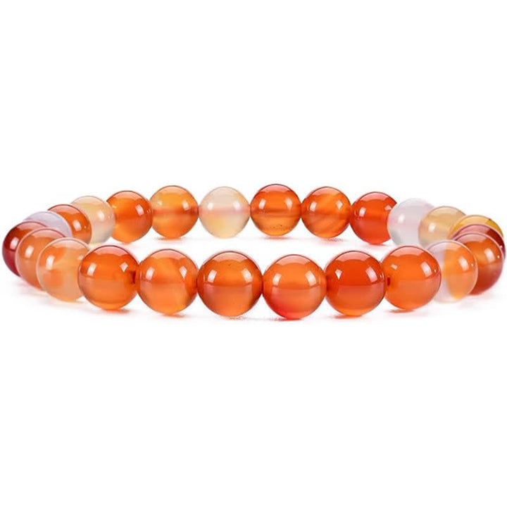 Pulsera de cuentas de piedra natural de 8 mm de Olivenorma para mujer y hombre